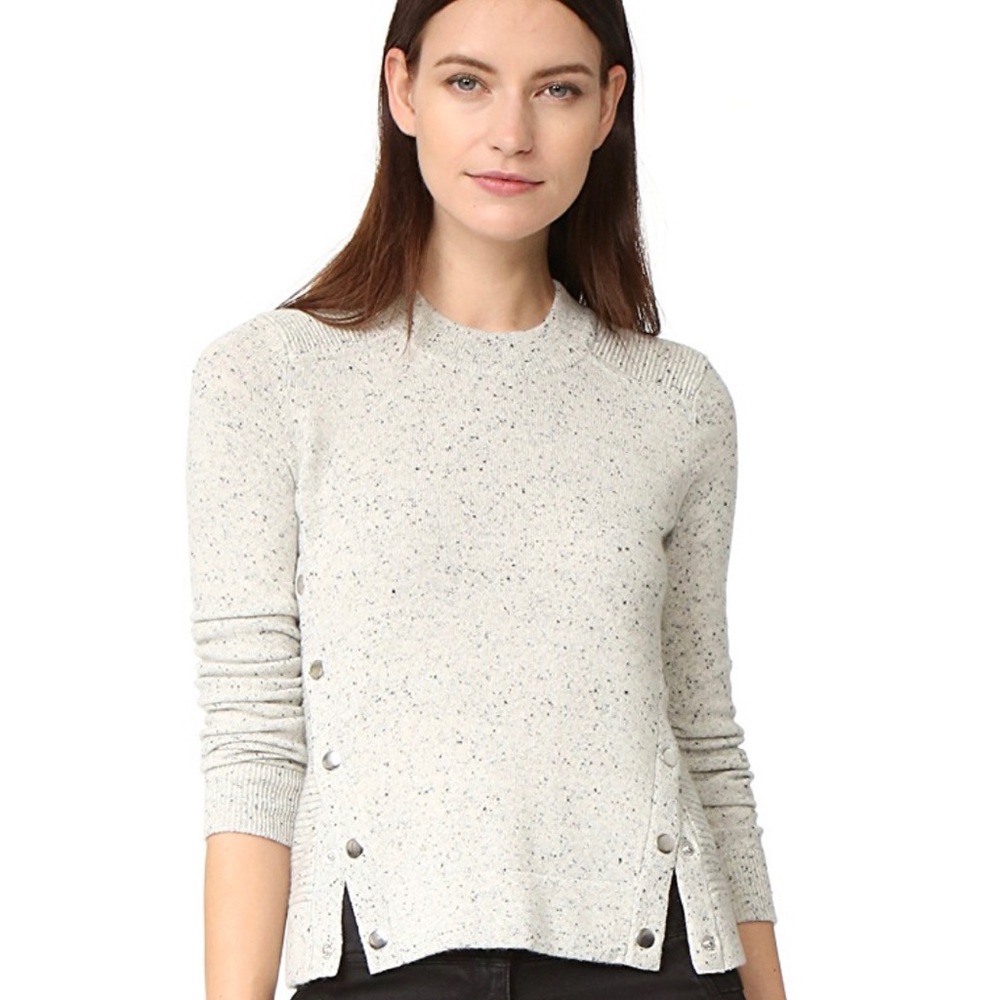 Veronica Beard Speckled Cream Crew Neck Sweater